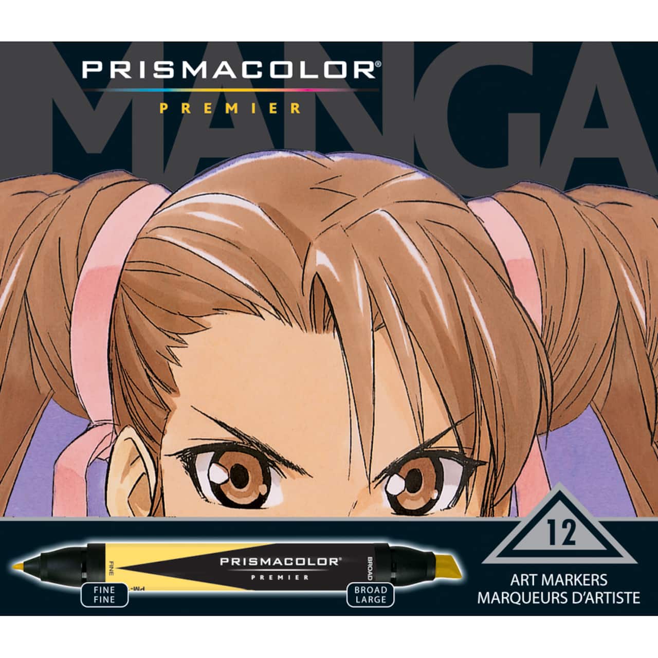 Prismacolor Premier Art Marker Chisel-Fine Double-Ended Marker Set Manga  Colors